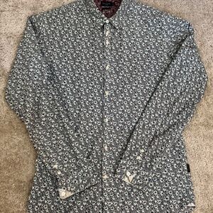 Paul Smith Jeans Slim Fit Floral Button-Down Shirt (Size S)